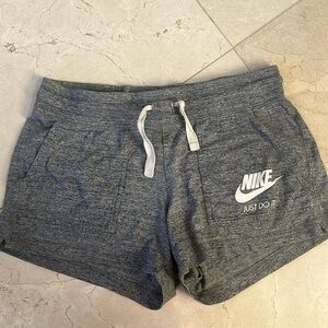 gray nike cotton shorts
